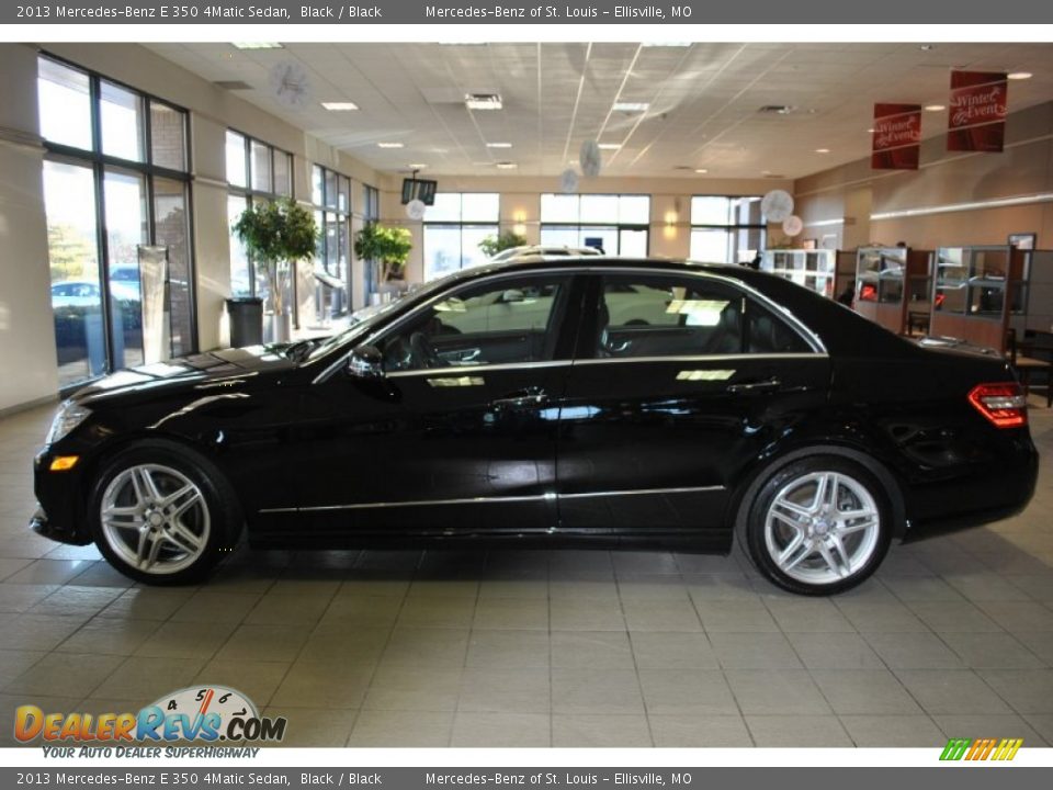 2013 Mercedes-Benz E 350 4Matic Sedan Black / Black Photo #13