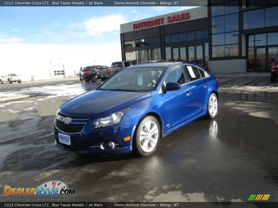 2013 Chevrolet Cruze LTZ Blue Topaz Metallic / Jet Black Photo #2