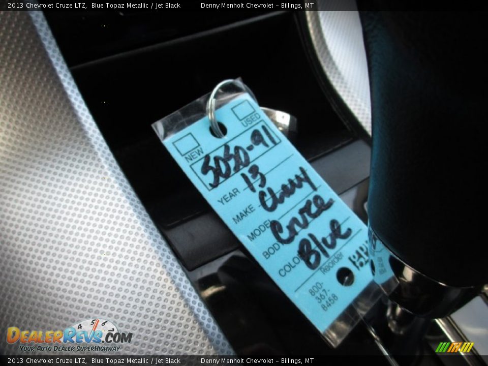 2013 Chevrolet Cruze LTZ Blue Topaz Metallic / Jet Black Photo #10