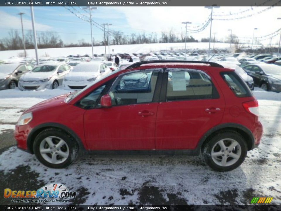 2007 Suzuki SX4 AWD Bright Red / Black Photo #4