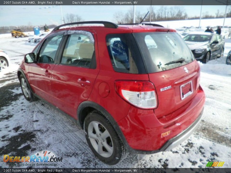 2007 Suzuki SX4 AWD Bright Red / Black Photo #5