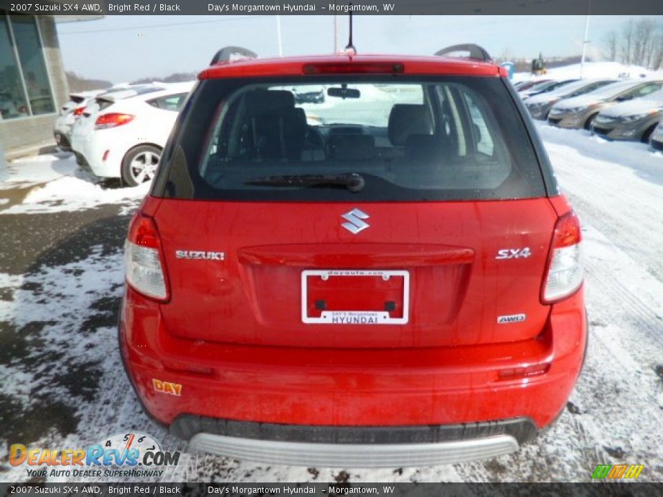 2007 Suzuki SX4 AWD Bright Red / Black Photo #6