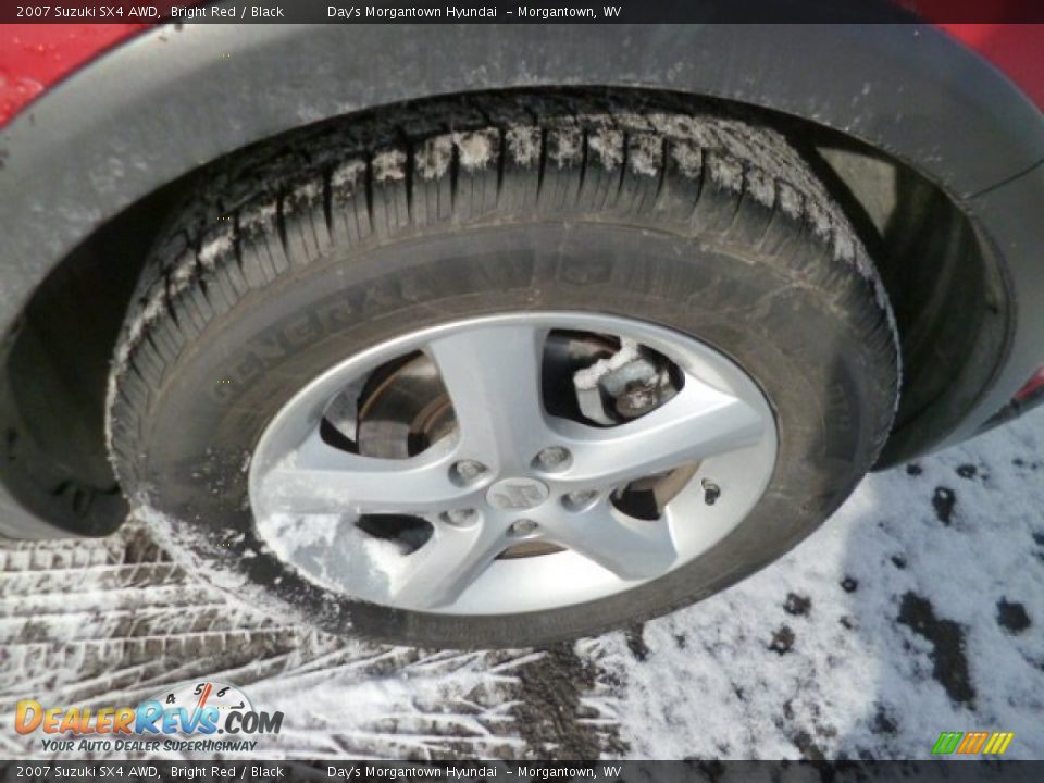 2007 Suzuki SX4 AWD Bright Red / Black Photo #9