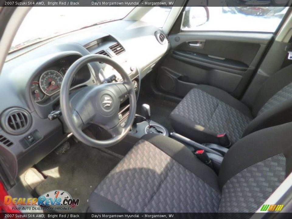 2007 Suzuki SX4 AWD Bright Red / Black Photo #17