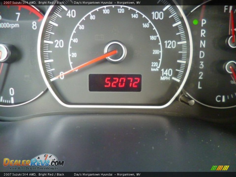 2007 Suzuki SX4 AWD Bright Red / Black Photo #20