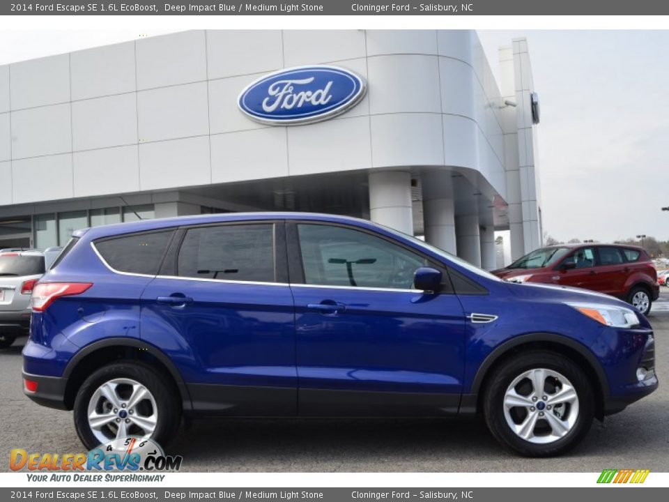 2014 Ford Escape SE 1.6L EcoBoost Deep Impact Blue / Medium Light Stone Photo #2