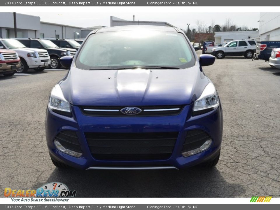 2014 Ford Escape SE 1.6L EcoBoost Deep Impact Blue / Medium Light Stone Photo #4