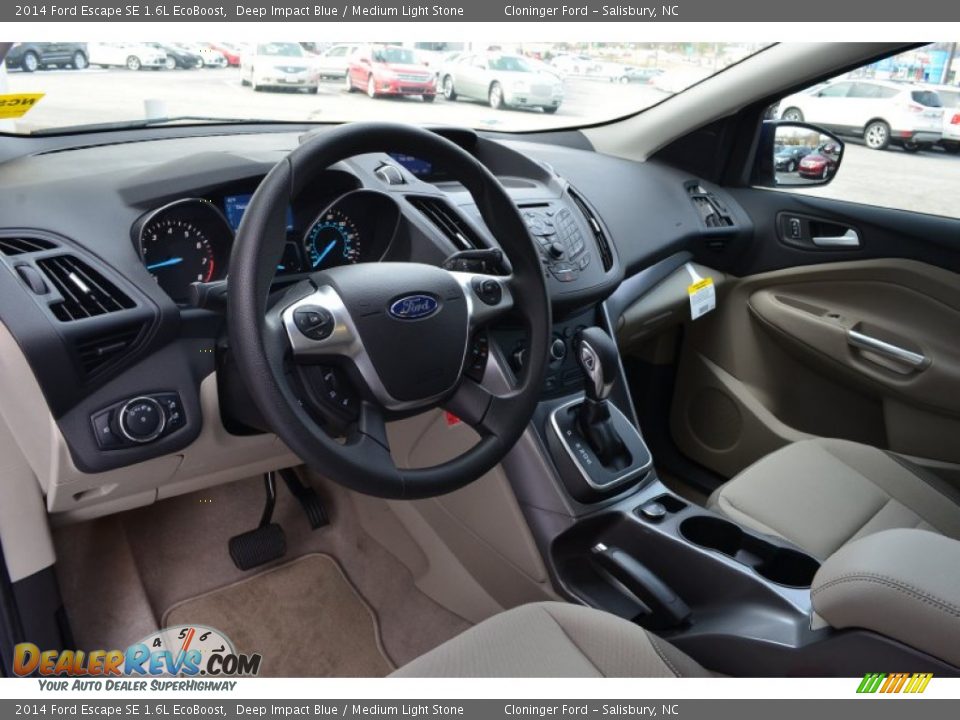 2014 Ford Escape SE 1.6L EcoBoost Deep Impact Blue / Medium Light Stone Photo #7