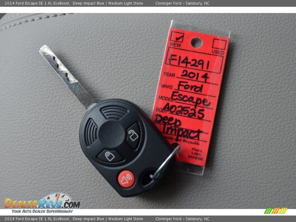 2014 Ford Escape SE 1.6L EcoBoost Deep Impact Blue / Medium Light Stone Photo #23