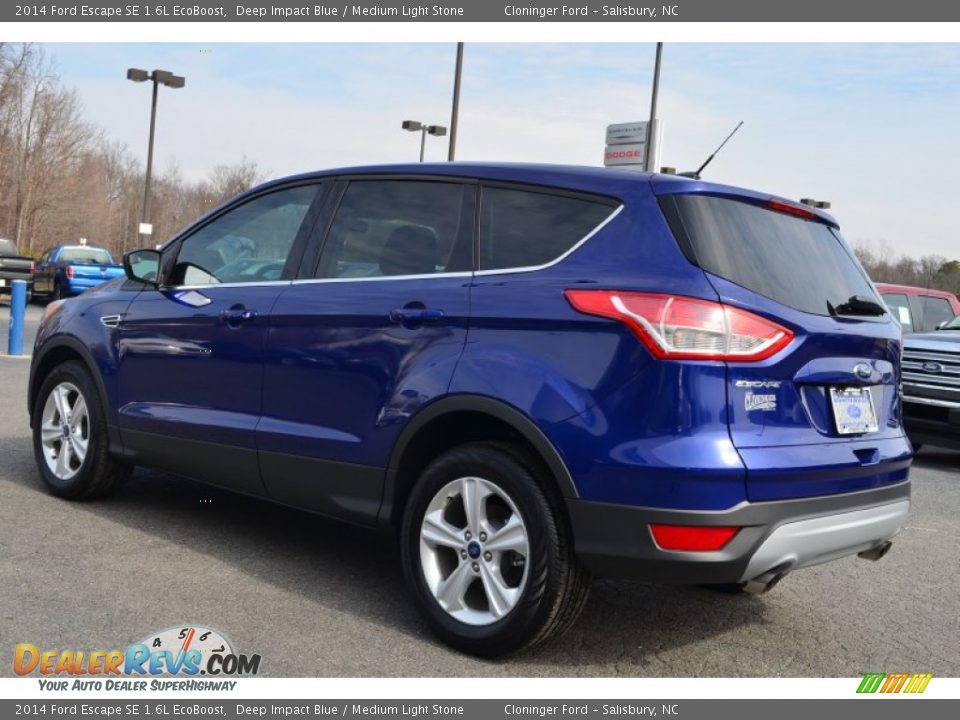 2014 Ford Escape SE 1.6L EcoBoost Deep Impact Blue / Medium Light Stone Photo #24