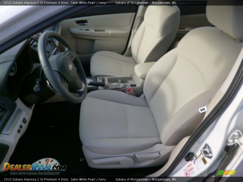 2013 Subaru Impreza 2.0i Premium 4 Door Satin White Pearl / Ivory Photo #17