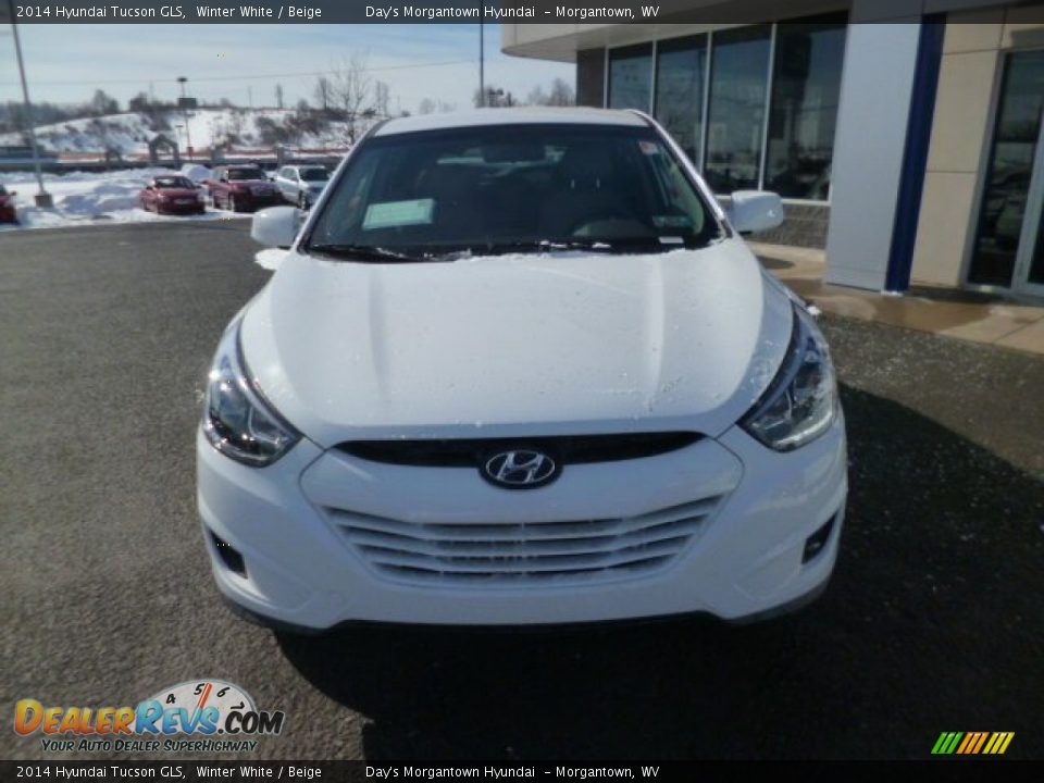 2014 Hyundai Tucson GLS Winter White / Beige Photo #2