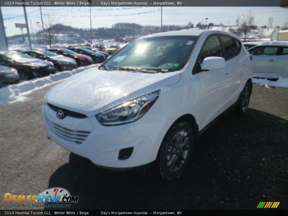 2014 Hyundai Tucson GLS Winter White / Beige Photo #3