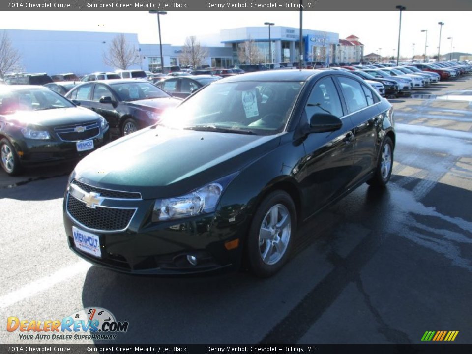2014 Chevrolet Cruze LT Rainforest Green Metallic / Jet Black Photo #2