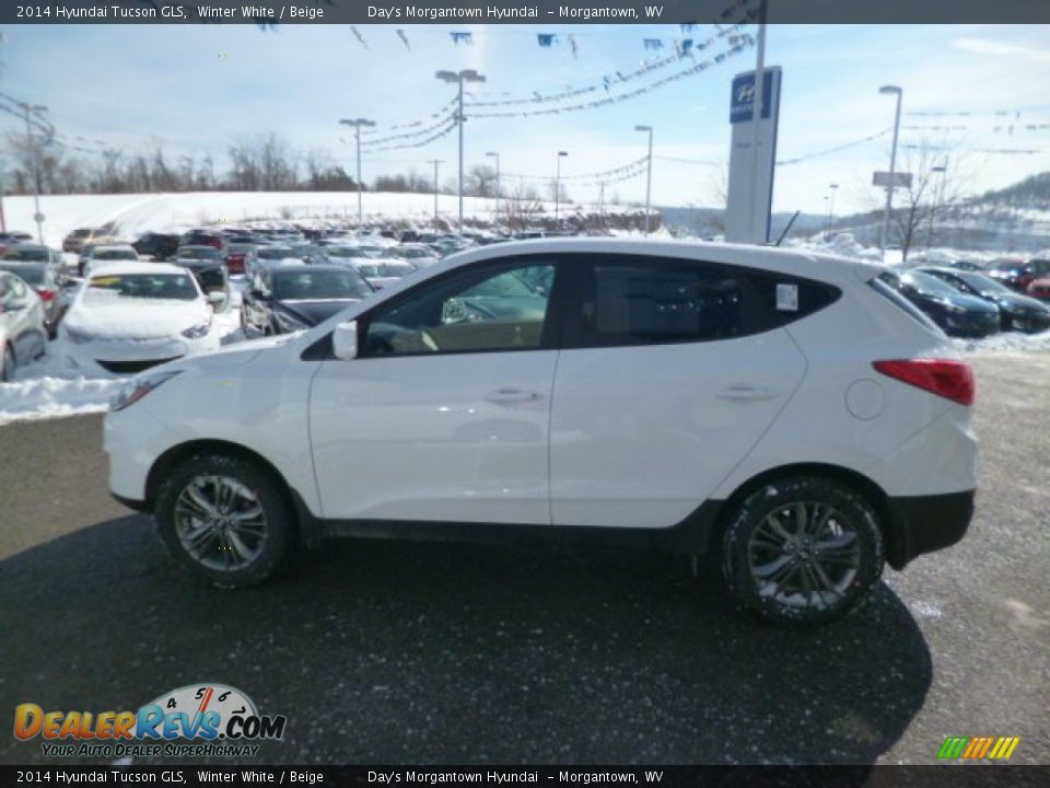 2014 Hyundai Tucson GLS Winter White / Beige Photo #4