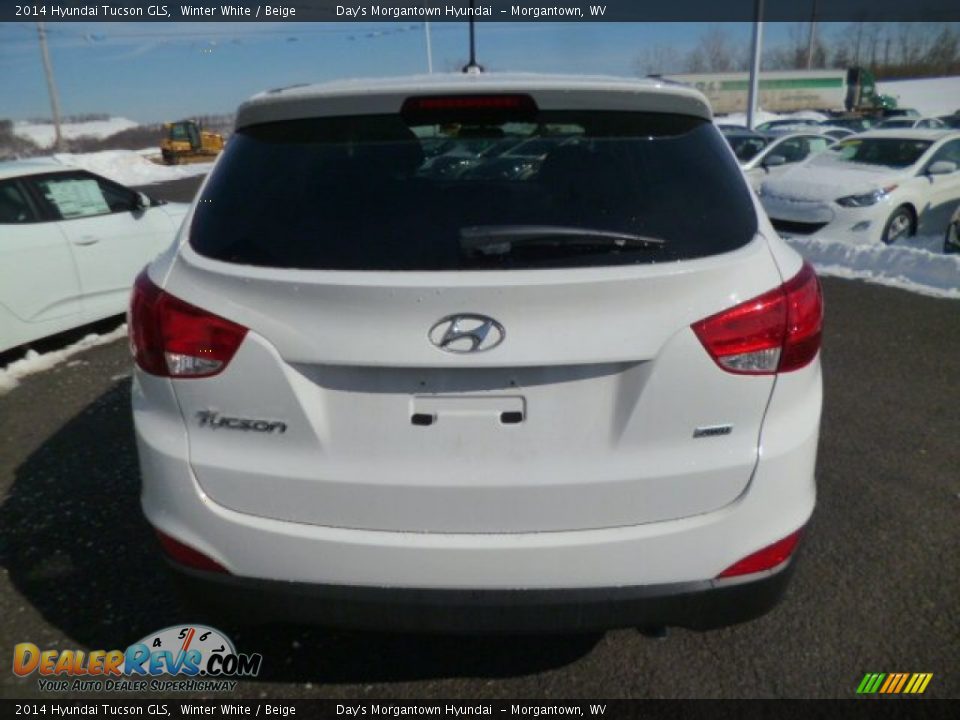 2014 Hyundai Tucson GLS Winter White / Beige Photo #6