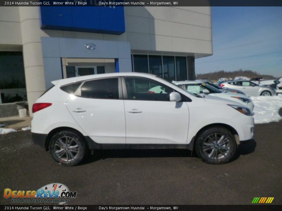 2014 Hyundai Tucson GLS Winter White / Beige Photo #8