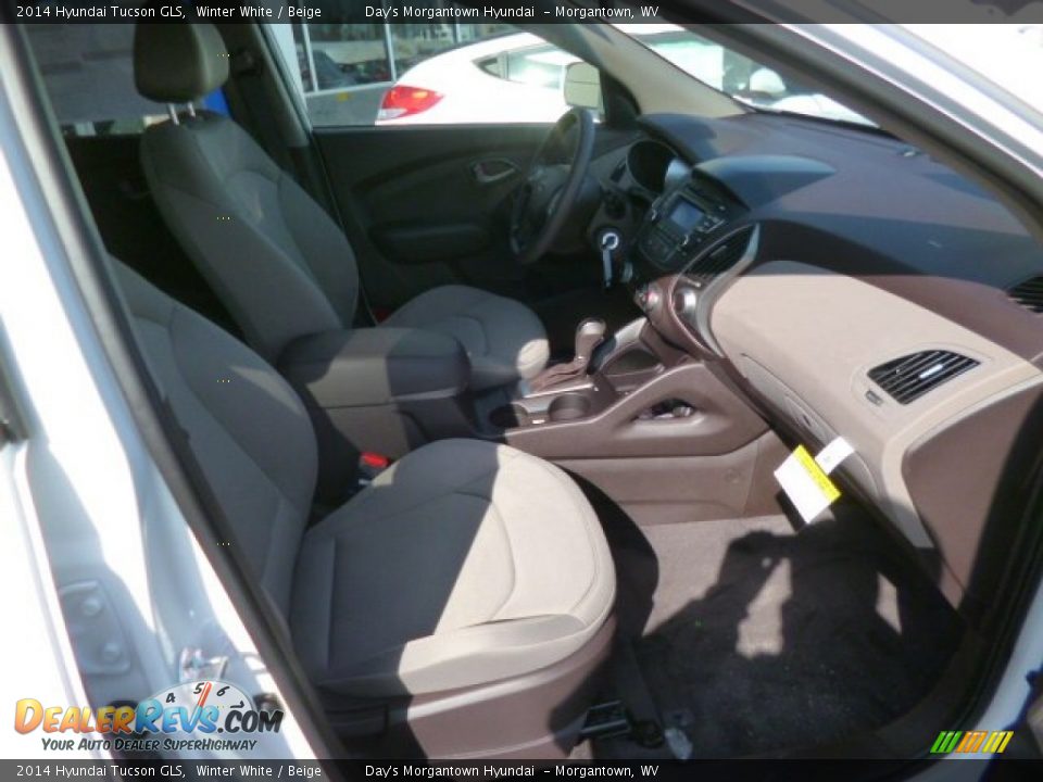 2014 Hyundai Tucson GLS Winter White / Beige Photo #10
