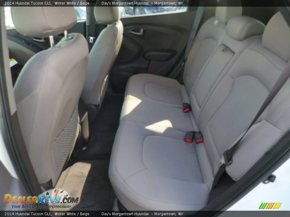 2014 Hyundai Tucson GLS Winter White / Beige Photo #14