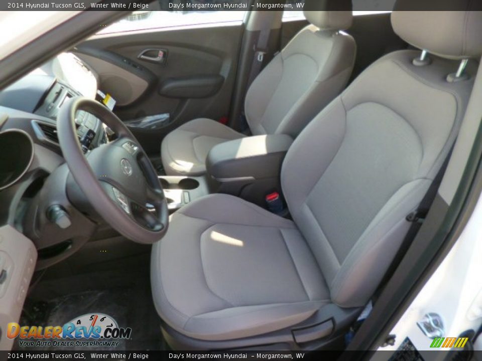 2014 Hyundai Tucson GLS Winter White / Beige Photo #16