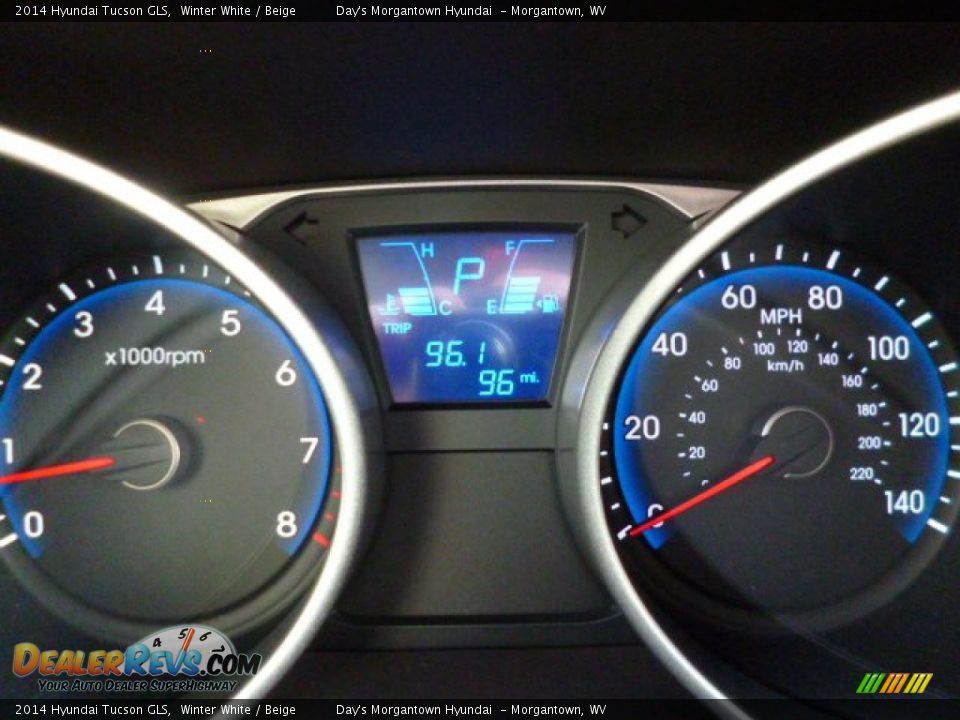 2014 Hyundai Tucson GLS Winter White / Beige Photo #20