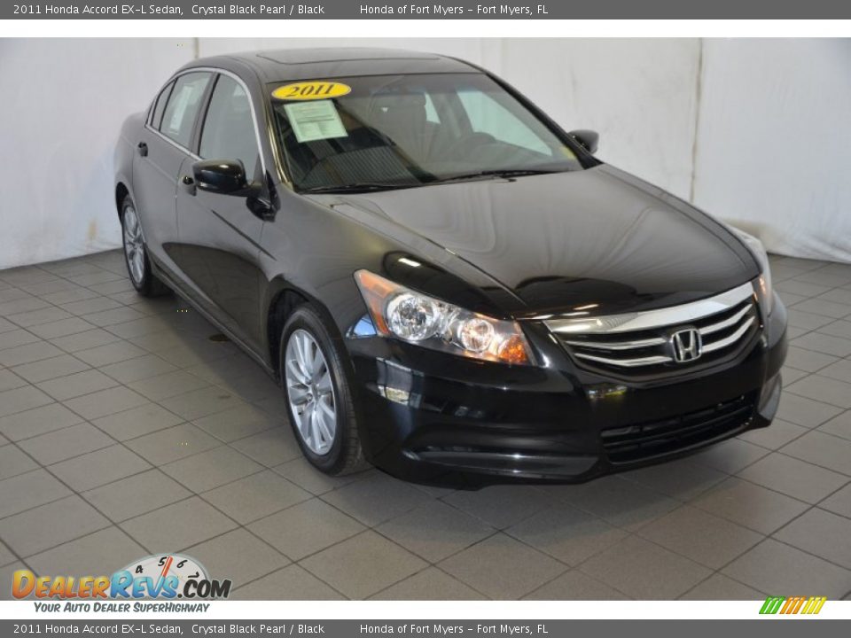 2011 Honda Accord EX-L Sedan Crystal Black Pearl / Black Photo #1