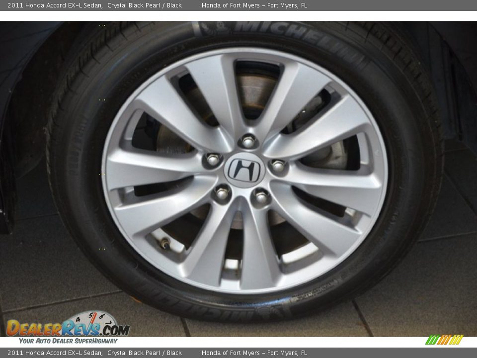 2011 Honda Accord EX-L Sedan Crystal Black Pearl / Black Photo #3