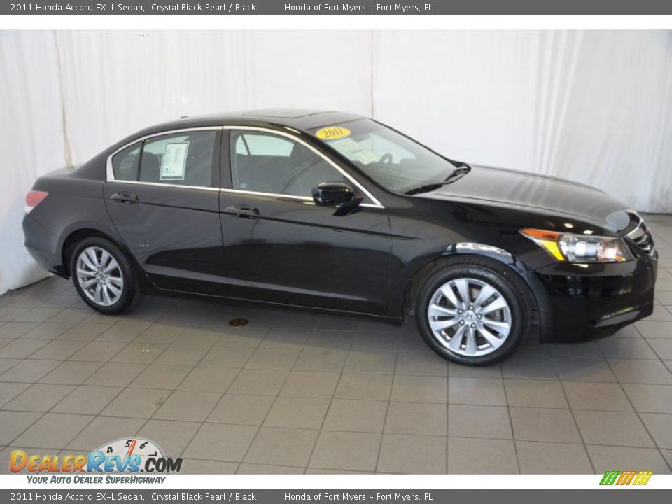2011 Honda Accord EX-L Sedan Crystal Black Pearl / Black Photo #5