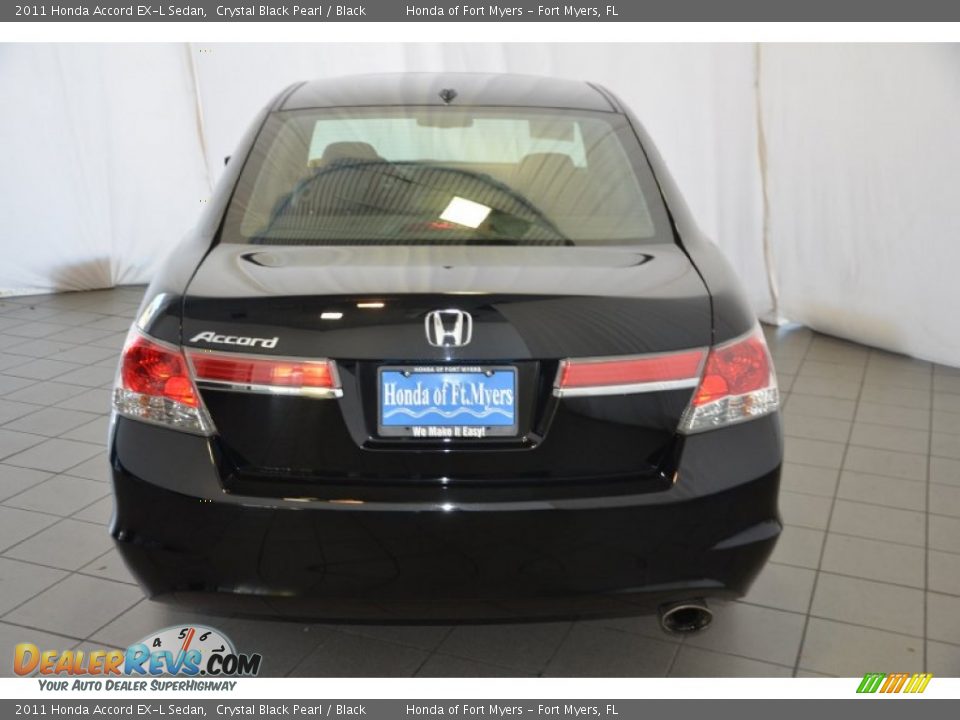 2011 Honda Accord EX-L Sedan Crystal Black Pearl / Black Photo #7