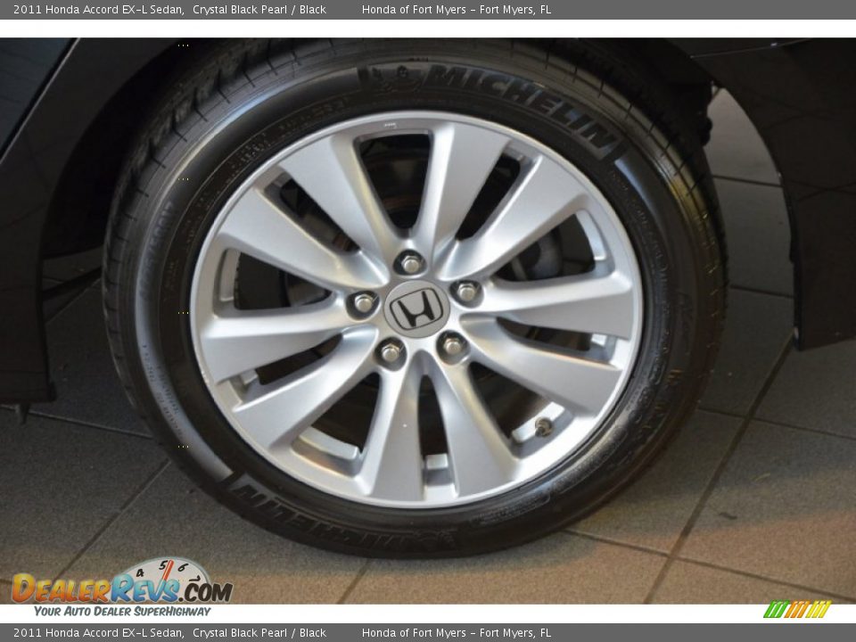 2011 Honda Accord EX-L Sedan Crystal Black Pearl / Black Photo #8