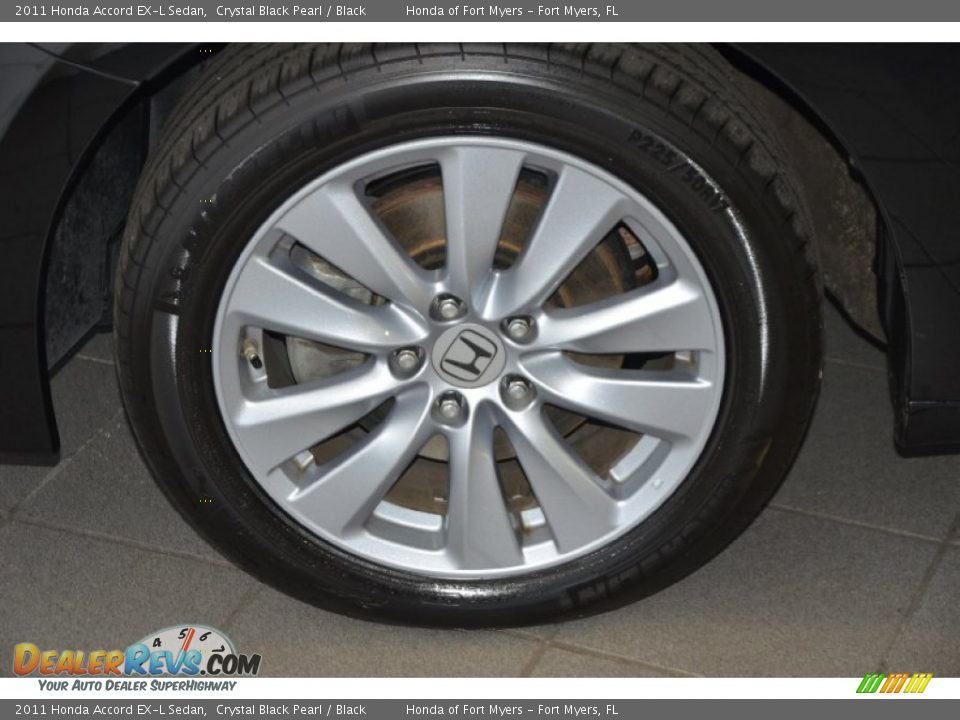 2011 Honda Accord EX-L Sedan Crystal Black Pearl / Black Photo #9