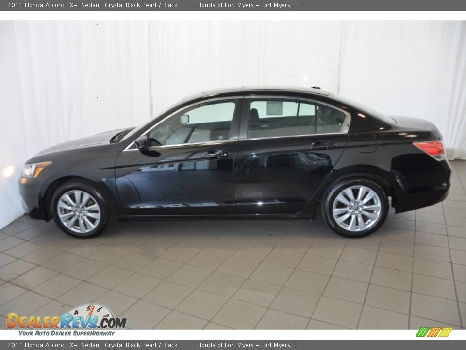 2011 Honda Accord EX-L Sedan Crystal Black Pearl / Black Photo #10