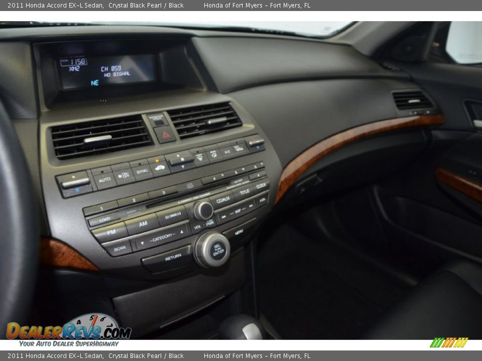 2011 Honda Accord EX-L Sedan Crystal Black Pearl / Black Photo #14
