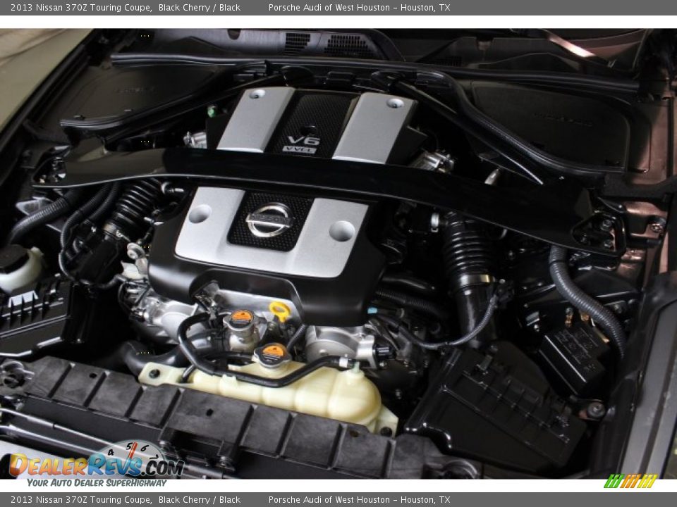 2013 Nissan 370Z Touring Coupe Black Cherry / Black Photo #36