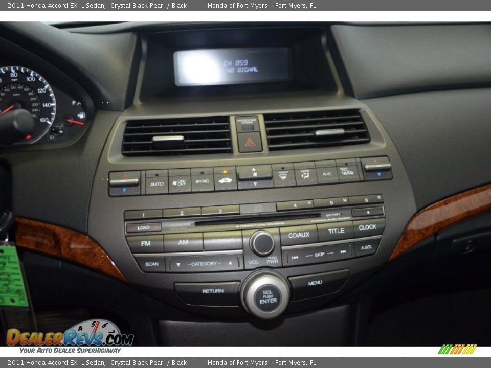 2011 Honda Accord EX-L Sedan Crystal Black Pearl / Black Photo #17