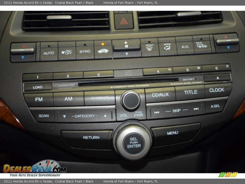 2011 Honda Accord EX-L Sedan Crystal Black Pearl / Black Photo #18