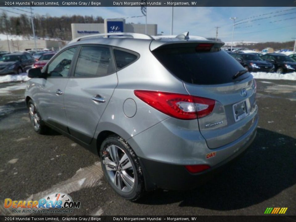 2014 Hyundai Tucson Limited Graphite Gray / Beige Photo #5