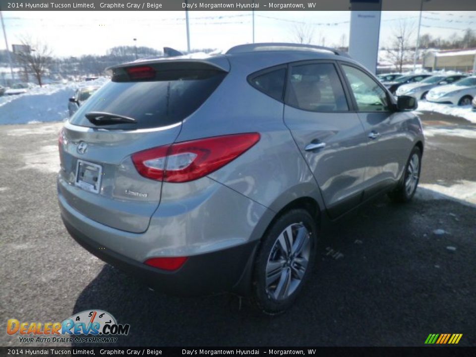 2014 Hyundai Tucson Limited Graphite Gray / Beige Photo #7