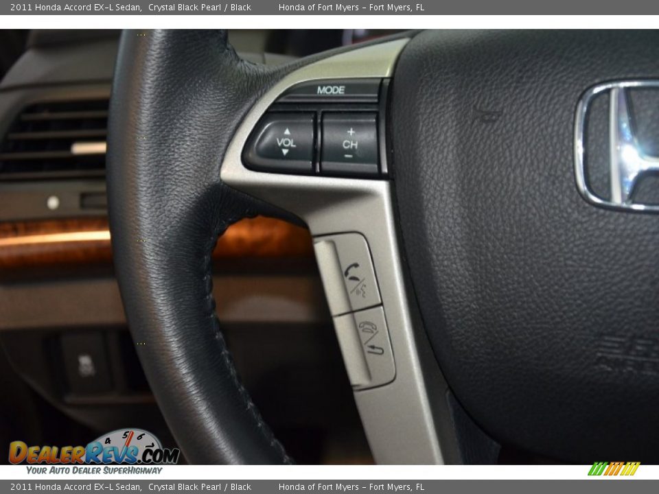 2011 Honda Accord EX-L Sedan Crystal Black Pearl / Black Photo #22