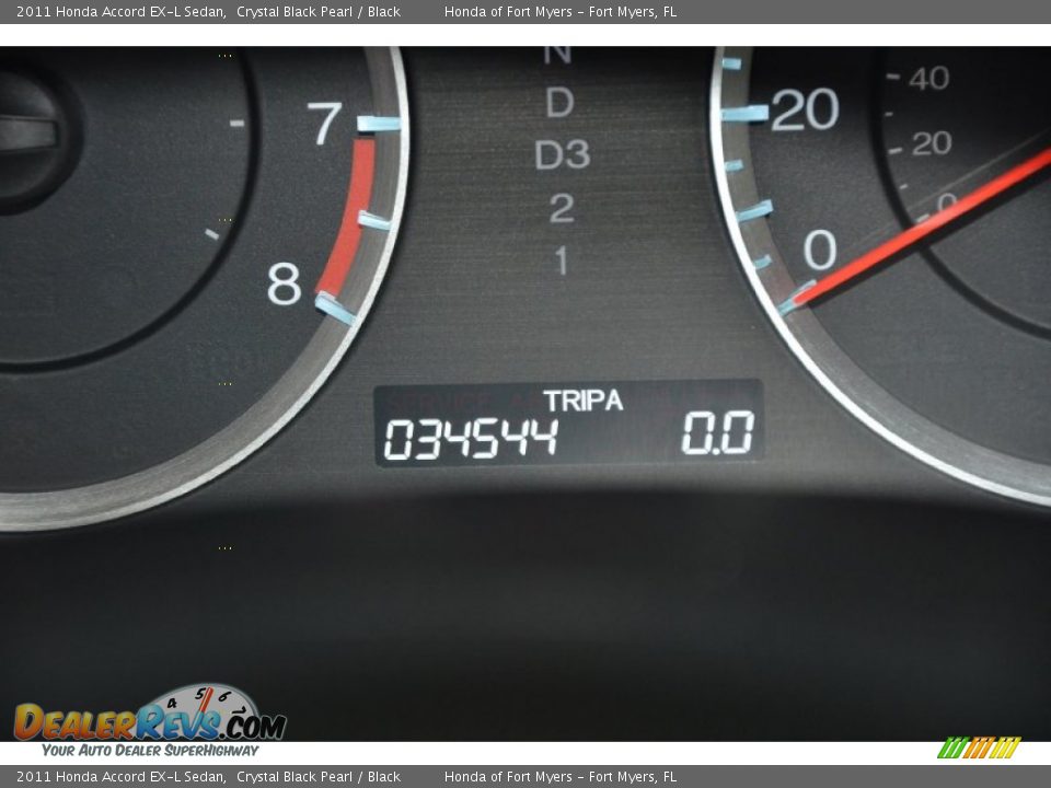 2011 Honda Accord EX-L Sedan Crystal Black Pearl / Black Photo #24