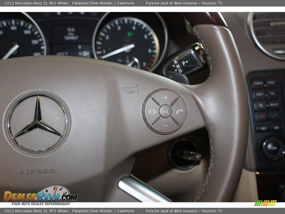 2011 Mercedes-Benz GL 450 4Matic Palladium Silver Metallic / Cashmere Photo #28