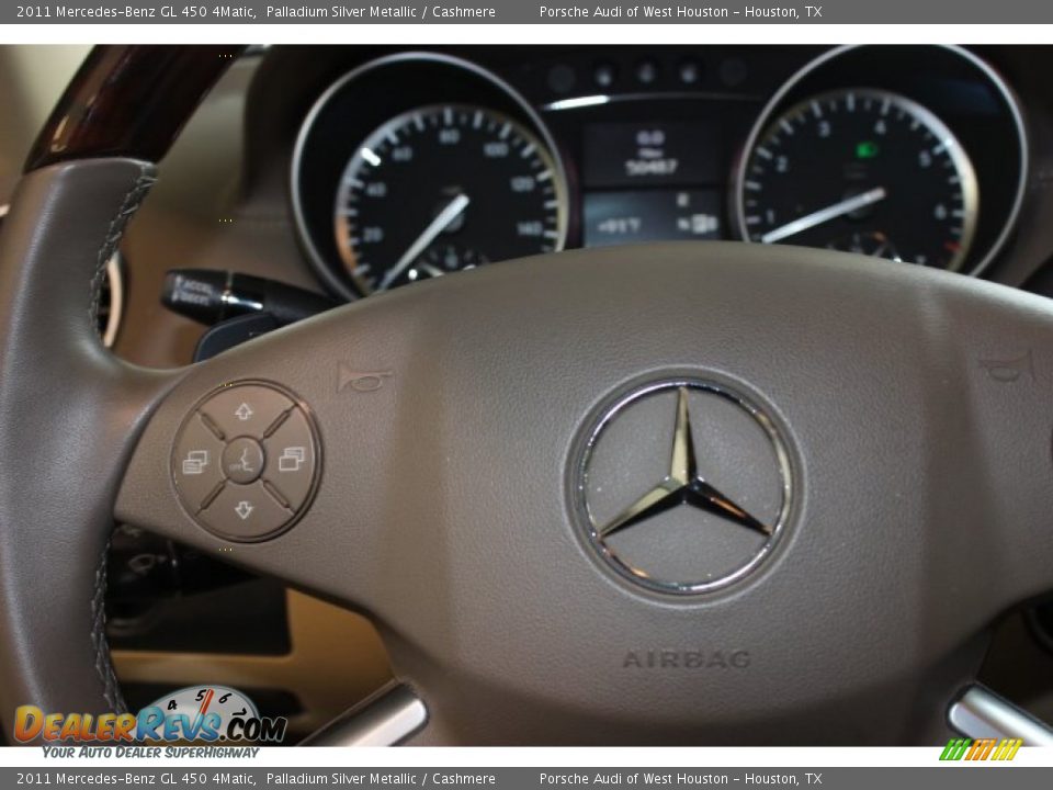 2011 Mercedes-Benz GL 450 4Matic Palladium Silver Metallic / Cashmere Photo #29