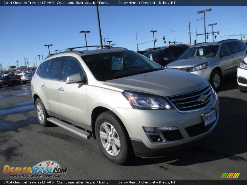 2014 Chevrolet Traverse LT AWD Champagne Silver Metallic / Ebony Photo #1