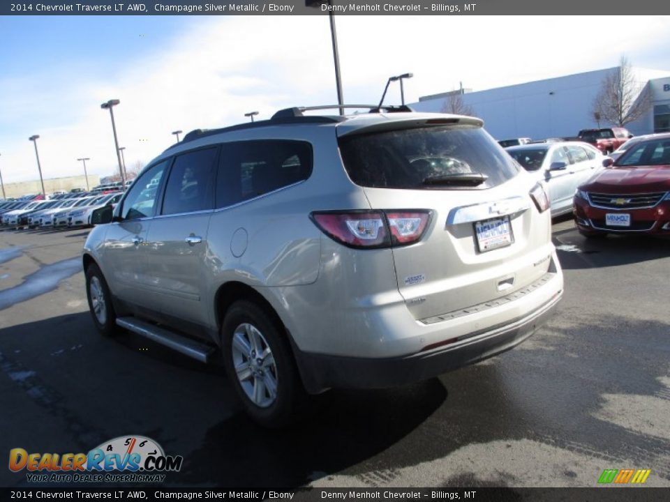 2014 Chevrolet Traverse LT AWD Champagne Silver Metallic / Ebony Photo #3