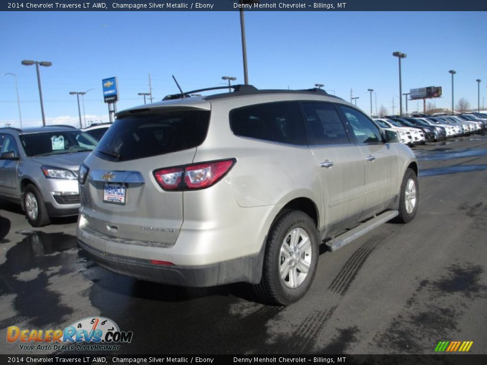 2014 Chevrolet Traverse LT AWD Champagne Silver Metallic / Ebony Photo #4