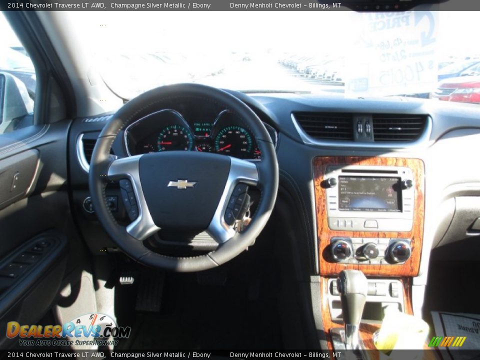 2014 Chevrolet Traverse LT AWD Champagne Silver Metallic / Ebony Photo #7