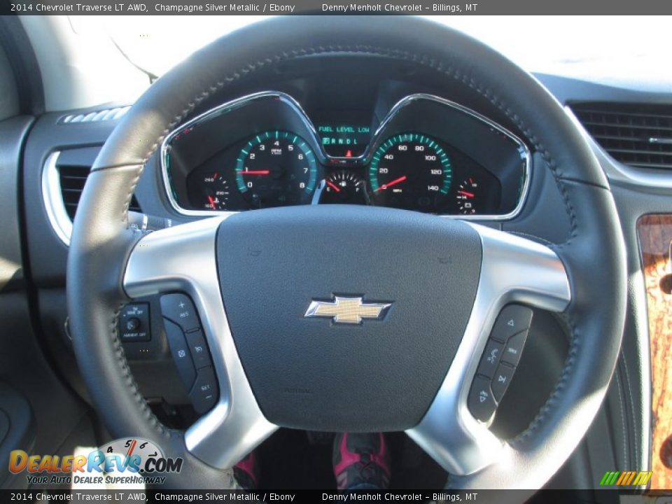 2014 Chevrolet Traverse LT AWD Champagne Silver Metallic / Ebony Photo #9
