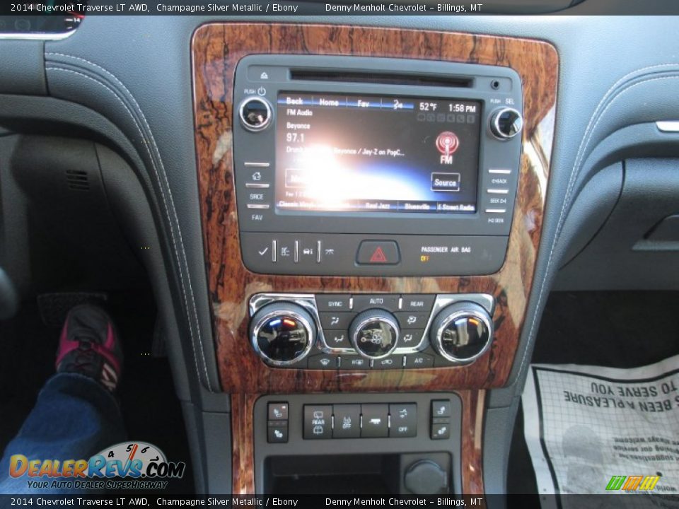 2014 Chevrolet Traverse LT AWD Champagne Silver Metallic / Ebony Photo #10