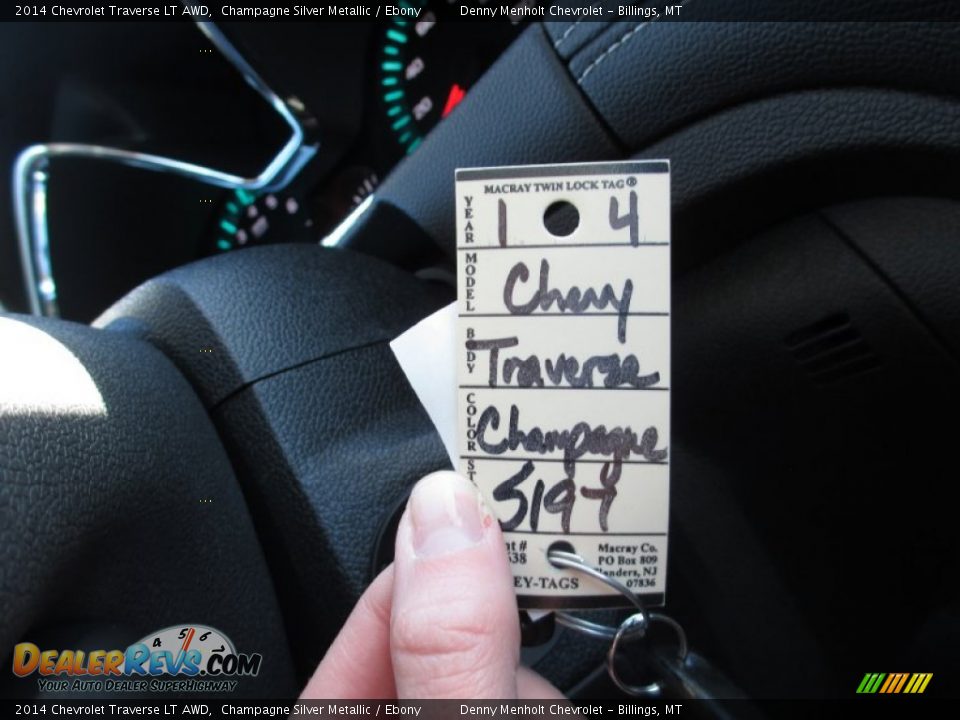 2014 Chevrolet Traverse LT AWD Champagne Silver Metallic / Ebony Photo #12