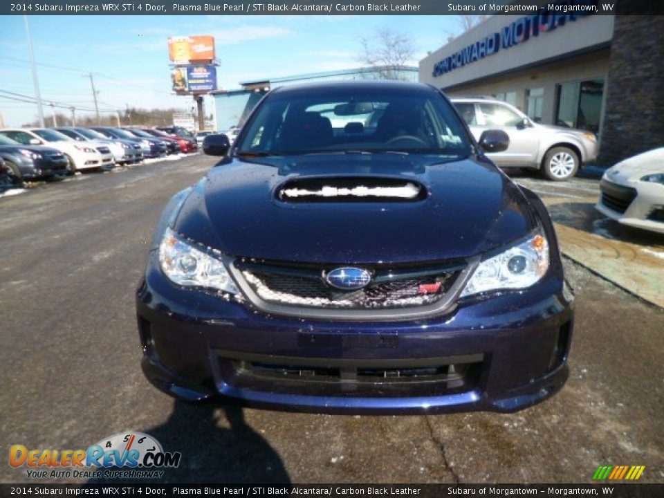 2014 Subaru Impreza WRX STi 4 Door Plasma Blue Pearl / STI Black Alcantara/ Carbon Black Leather Photo #2